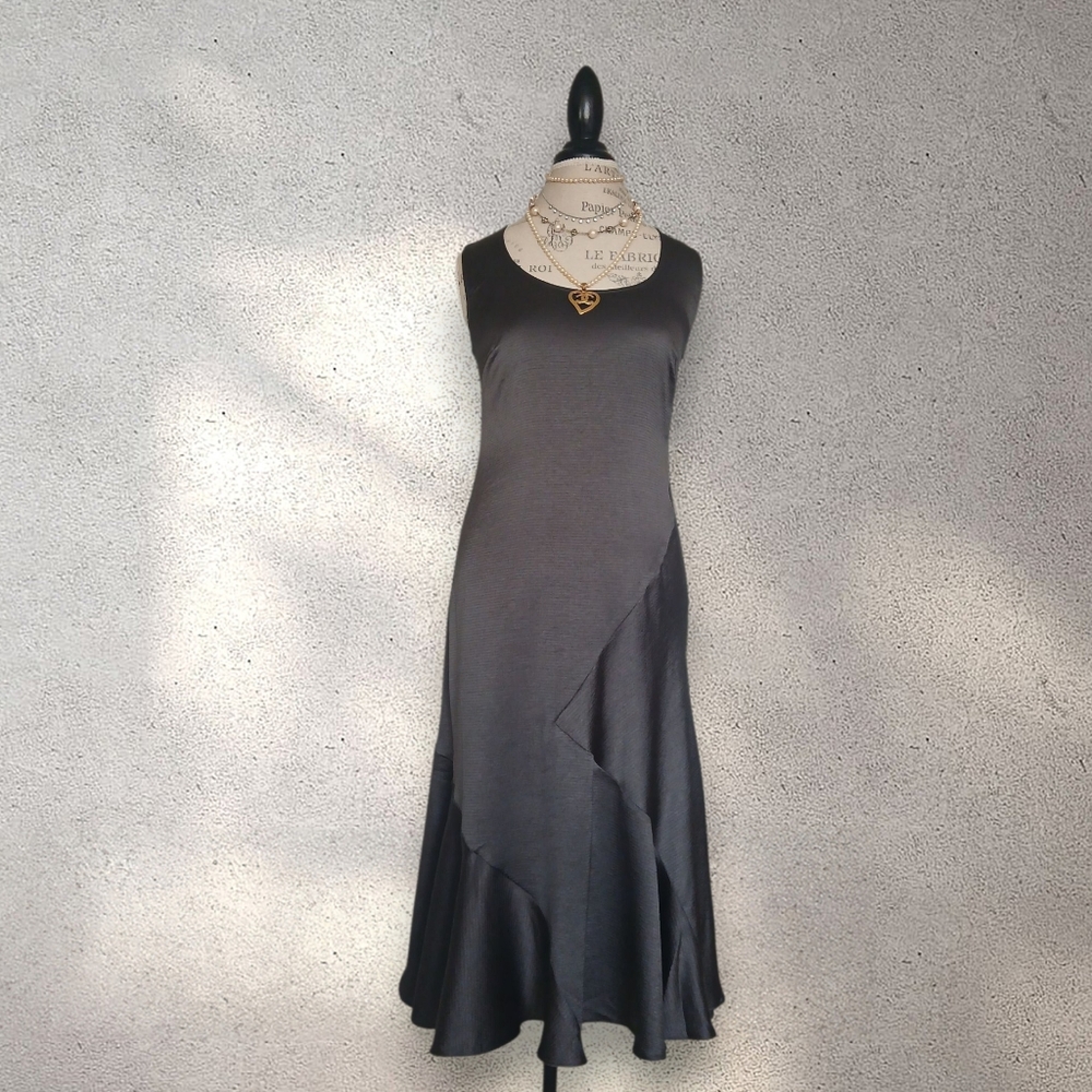 Club Monaco Seamed Bias Oliver Green Sleeveless Dress